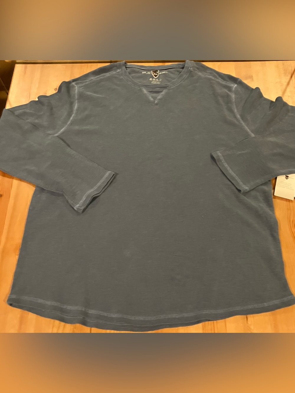 NWT Black Brown 1826 China Blue Long Sleeve Crewneck Top 100% Cotton Size XXL